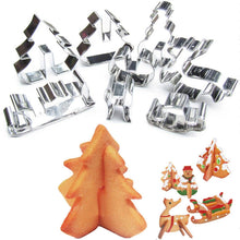 Load image into Gallery viewer, Hoard 8PCS 3D Christmas Scenario Cookie Cutter Mold Set Stainless Steel Fondant Cake Mould