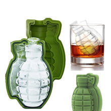 Load image into Gallery viewer, Grenade Shape 3D Ice Cube Mold Maker Silicone Trays Tool