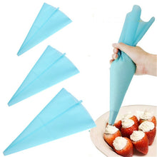 Load image into Gallery viewer, 39CM Large Blue Silicone Reusable Cupcake Cake Icing Piping Bag Pastry Cream Decorating Bags Kitchen Tool