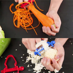 Magic 3pcs Peeler Set Trio Peeler Slicer Shredder Julienne Fruit Cutter Tools