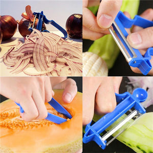 Magic 3pcs Peeler Set Trio Peeler Slicer Shredder Julienne Fruit Cutter Tools