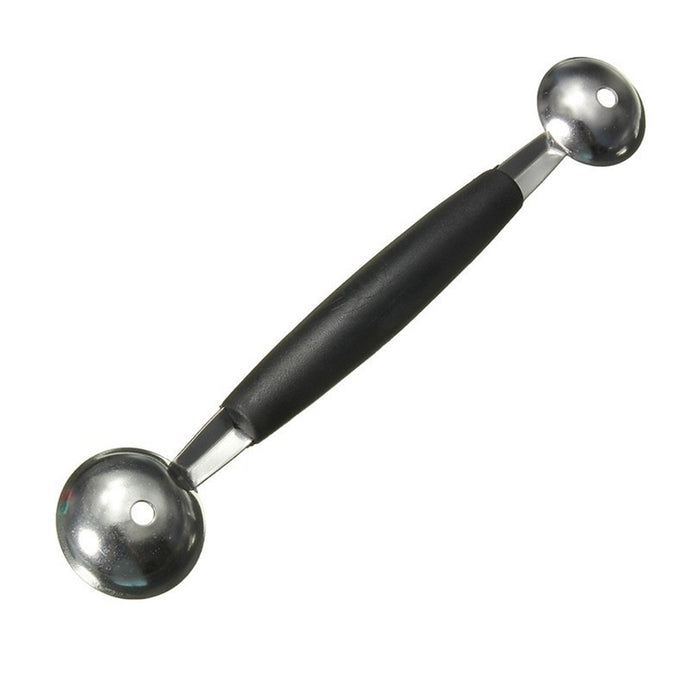 Stainless Steel Double Headed Spoon for Fruit Ice Cream Melon Pill Scoop