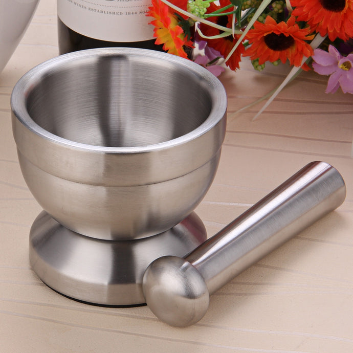 Double Stainless Steel Garlic Grinder Suitable for Pepper Chillies Dried Foods Herb Mills Mincers