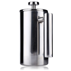 800ML Stainless Steel Insulated Coffee Tea Maker with Filter Double Wall