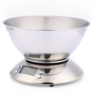 5kg 1g Stainless Digital Electronic Kitchen Food Scale with Alarm Timer Temperature Sensor