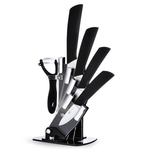 xyj 6 in 1 Sharp Kitchen Ceramic Knives Kit with Peeler Holder