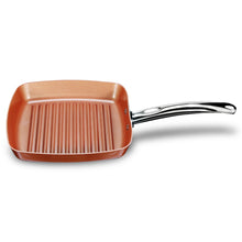 Load image into Gallery viewer, Non-stick Copper Frying Square Grill Pan with Ceramic Coating