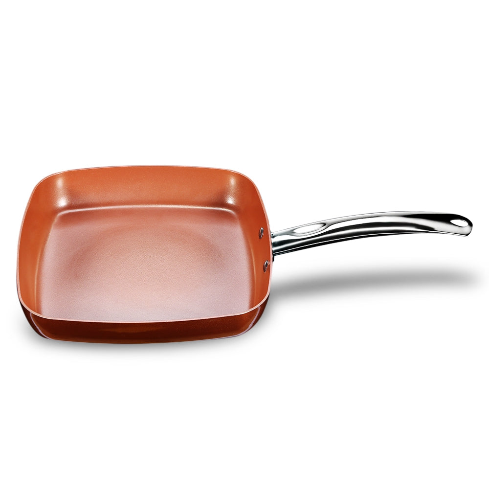 Non-stick Copper Square Frying Pan with Ceramic Coating