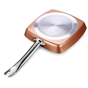 Non-stick Copper Square Frying Pan with Ceramic Coating