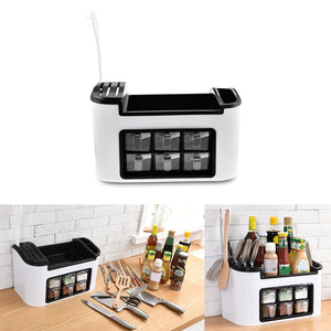 Multifunctional Kitchen Cruet Storage Rack Knife Holder