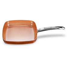 Load image into Gallery viewer, Non-stick Copper Square Frying Pan with Ceramic Coating