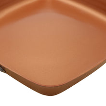 Load image into Gallery viewer, Non-stick Copper Square Frying Pan with Ceramic Coating